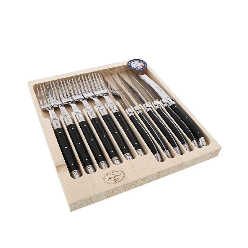- Foldable and portable cat bagLaguiole Jean Dubost Maison Cutlery Set Black 12 Pieces